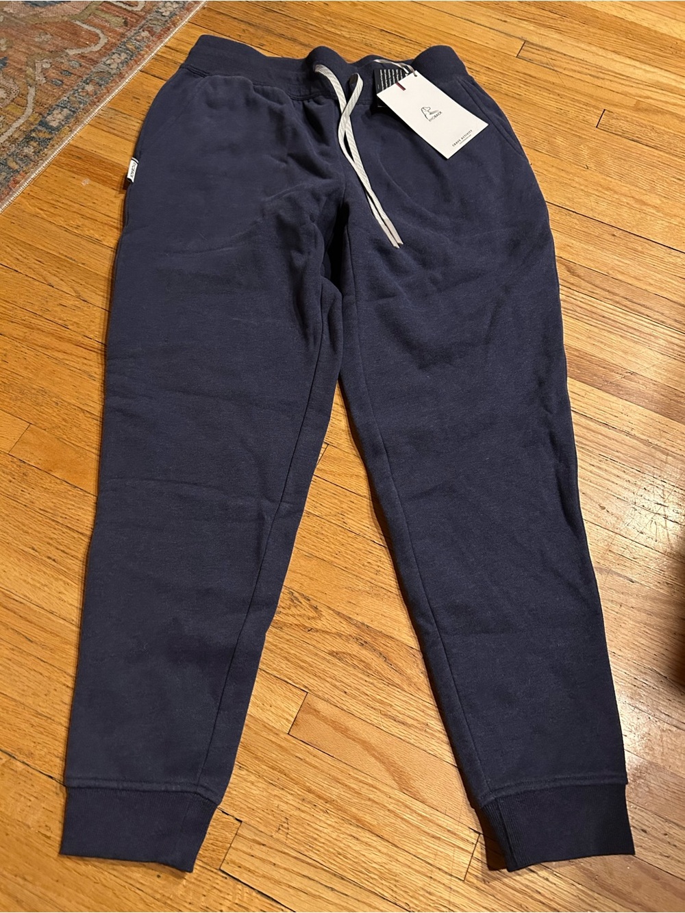 Rhoback Navy Blue clarity Jogger Sweatpants with Drawstring
